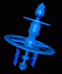 A 3D Space Station, Shaded