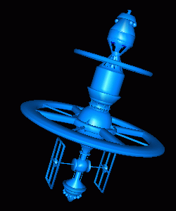A 3D Space Station, Shaded in
OpenGL